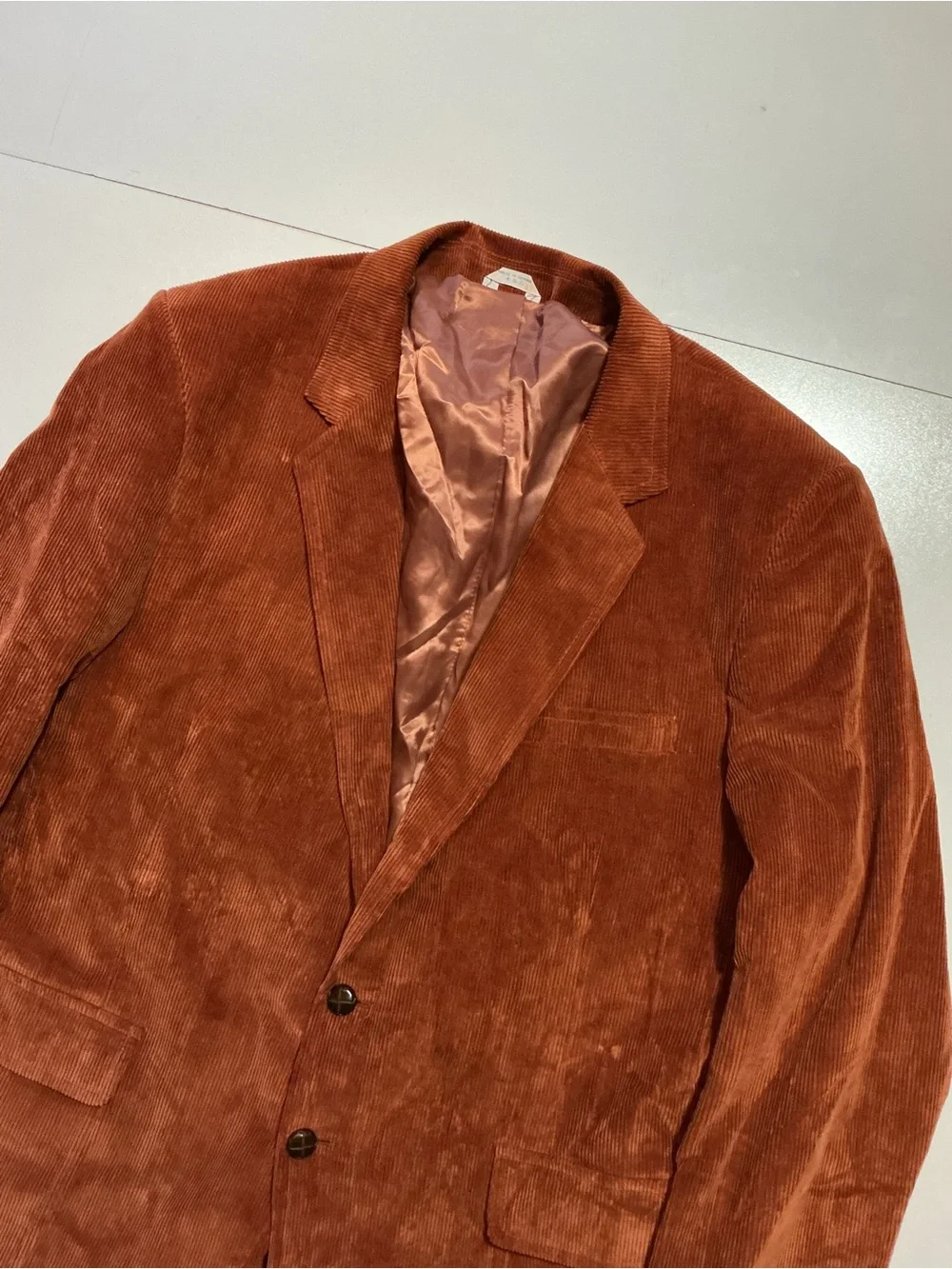 Vintage Sears The Corduroy Collection Burnt Orange Sportscoat Blazer Jacket